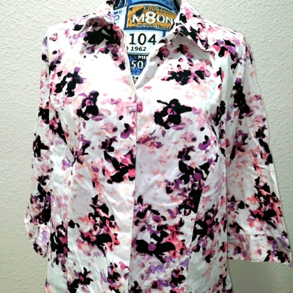 Apt 9 Button Down 3/4 sleeve Blouse